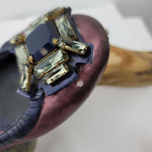 Miu Miu bejeweled baguettes leather ballet flats - Picture 7 of 14